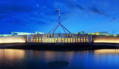 Parliament House Canberra Dusk Panorama 733x512